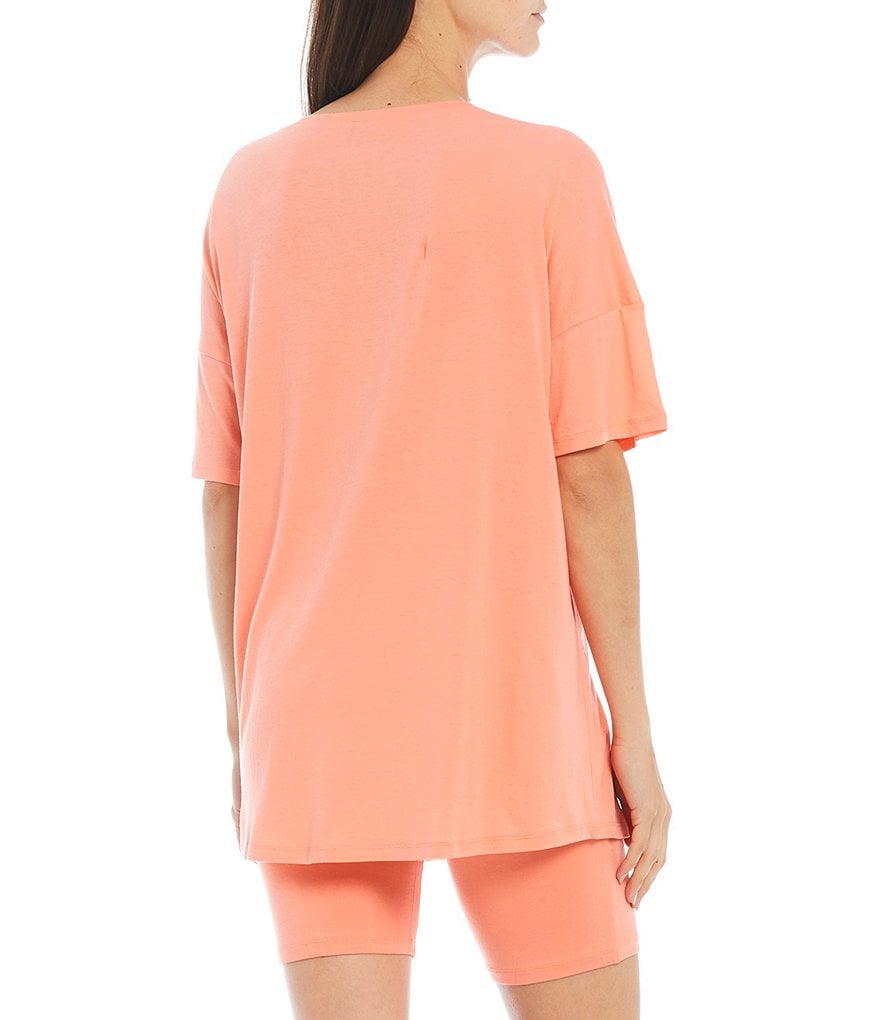 Honeydew Intimates Travel Light French Terry Short Sleeve Top & Shorts Coordinating Lounge Set