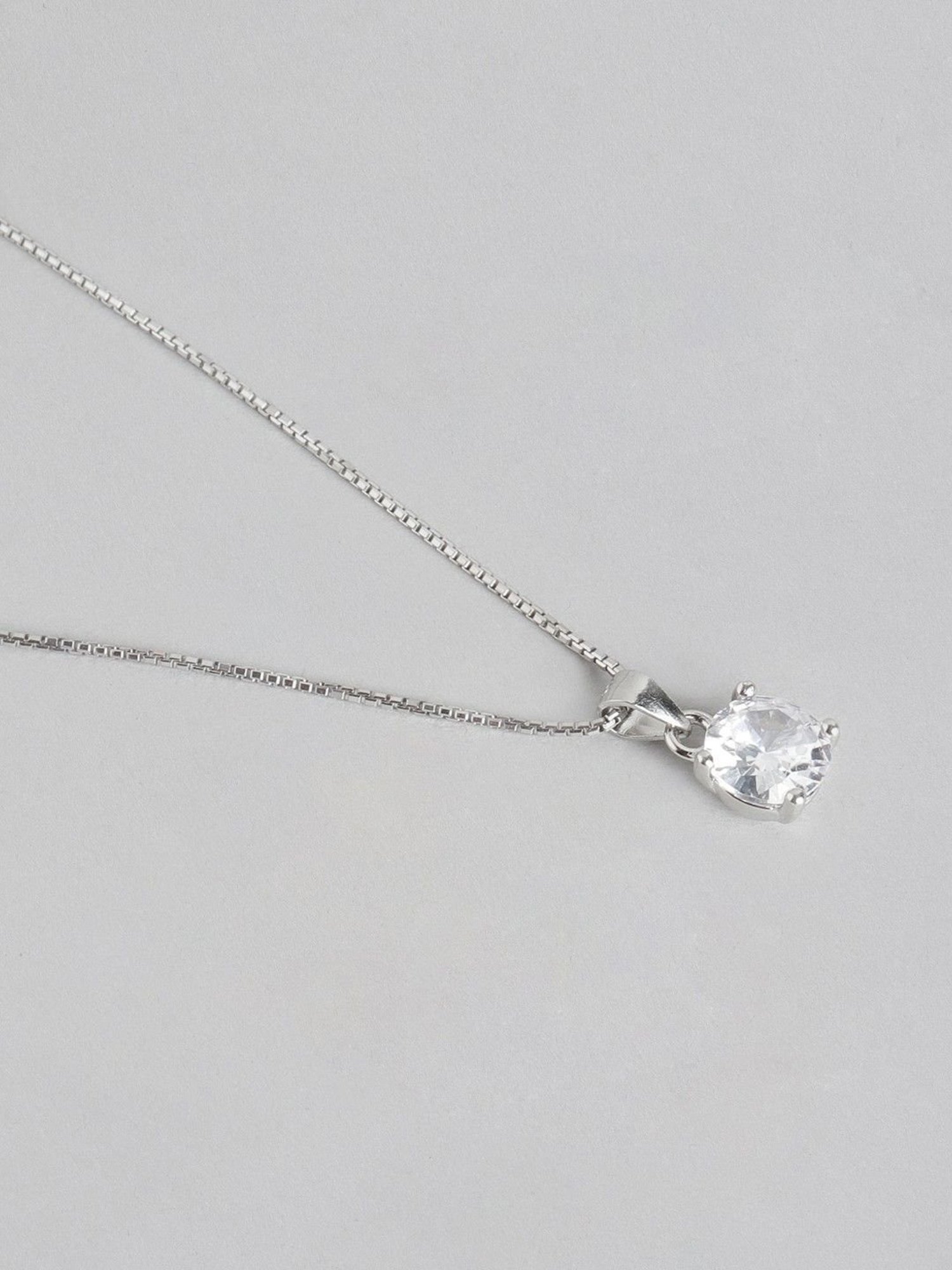 Zavya 92.5 Sterling Silver Pendant with Chain for Women