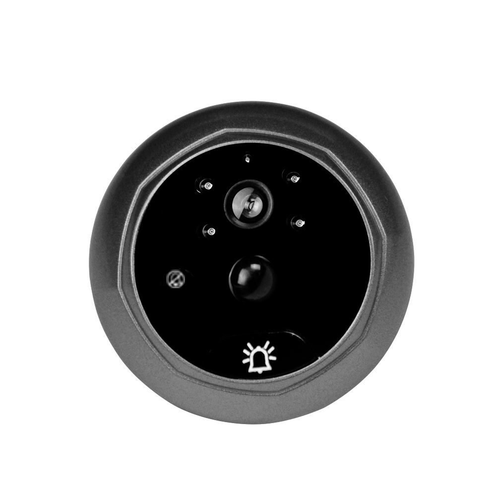 Home Video Doorbell 2.4" Digital LCD Security Camera 120 Degree Peephole Viewer Photo Visual Monitoring Electronic Cat Eye Camera Wireless Camera System for Home Office