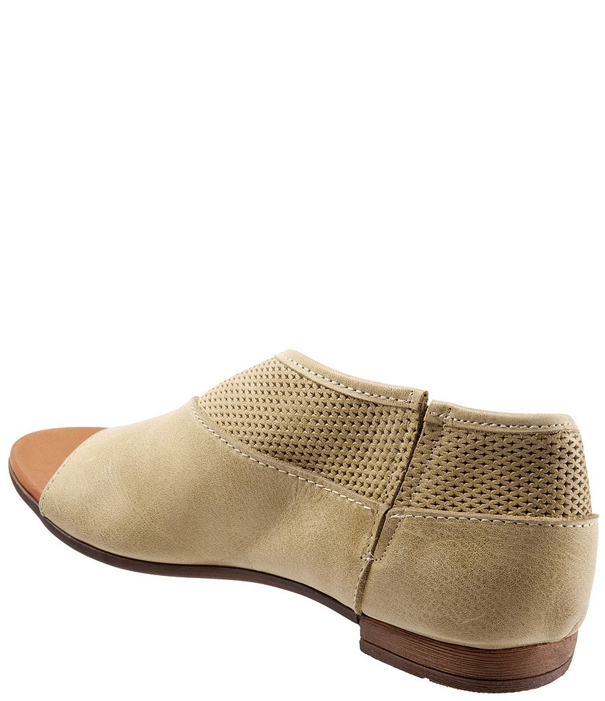 Bueno Tahiti Perforated Leather Asymmetrical Slip-On Sandals