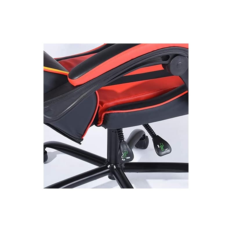 PC Racing Style Gaming Chair Ergonomic High Back Office Desk Chair Leather with Lumbar Support Flip Up Arms Headrest Executive Computer Chair