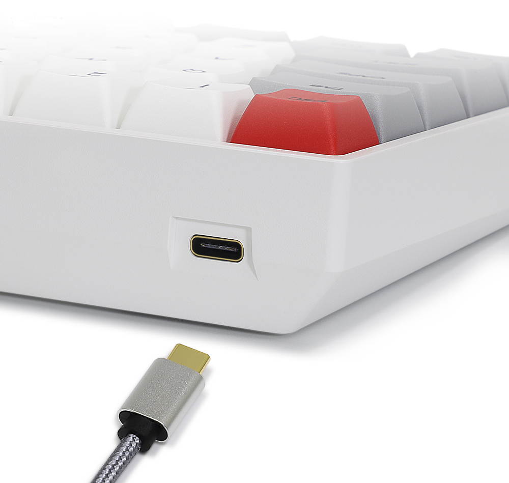 SK64 64 Keys Wired Mechanical Keyboard Gaming Keyboard with RGB Backlit, PBT Keycaps, Arrow Keys, IP6X Dustproof Waterproof Hot Swappable for Win/Mac/Gaming(Mechanical Optical Axis:Brown/Red )