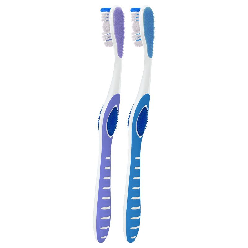 Colgate 360 Sensitive Teeth Toothbrush with Tongue and Cheek Cleaner - Extra Soft Bristles - 2ct