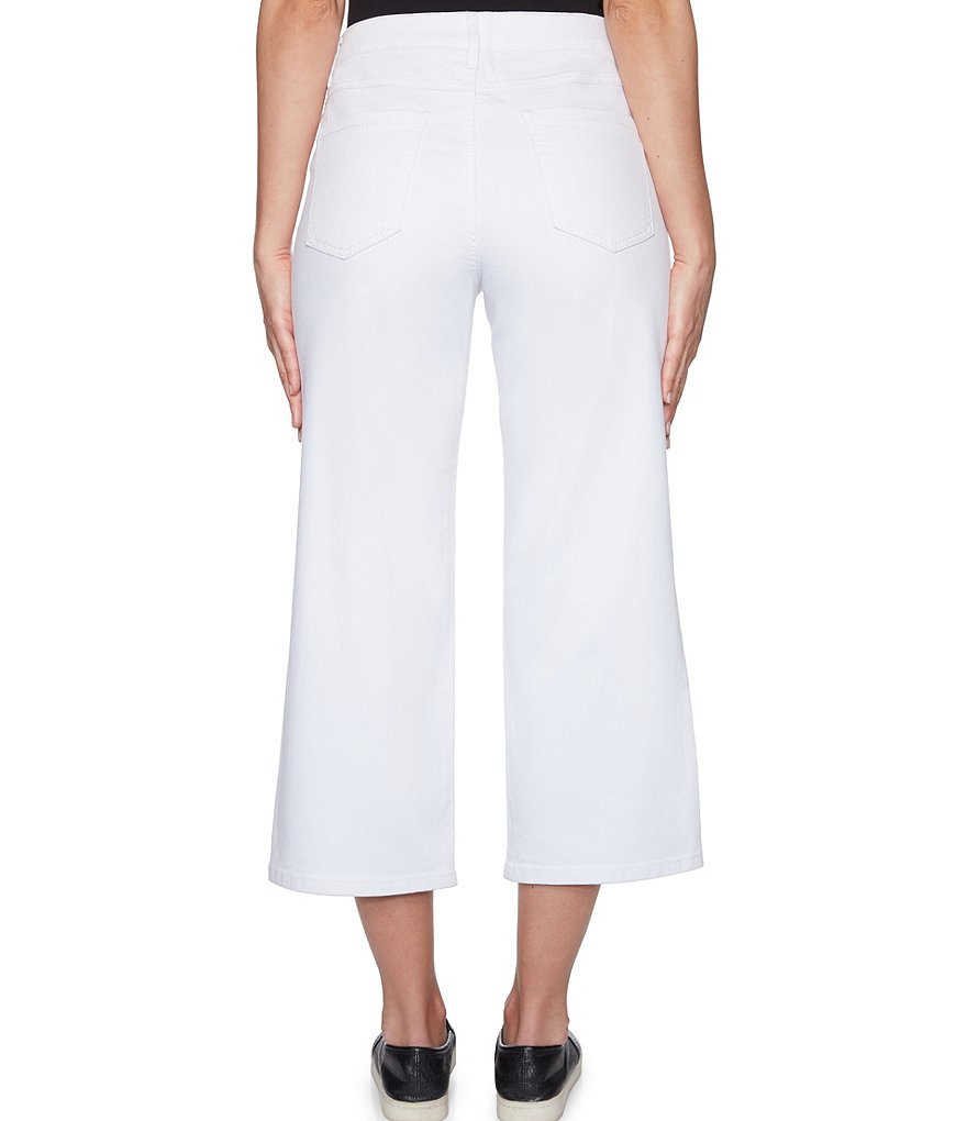 Ruby Rd. Soft Colored Stretch Denim Flared Leg Cropped Pants