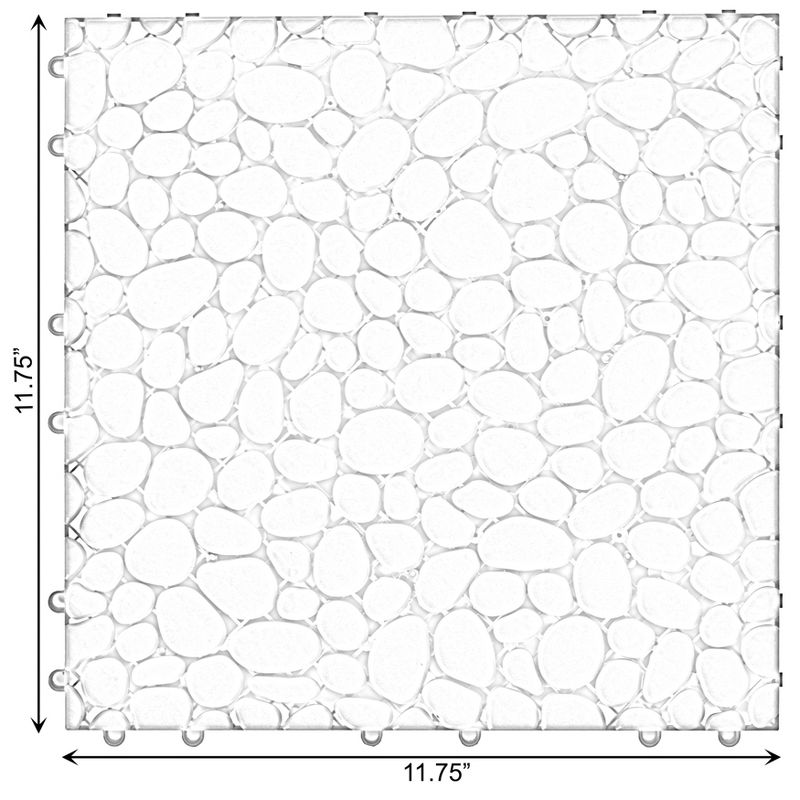 Gardenised Interlocking Cobbled Stone Look Garden Pathway Tiles, Decorative Floor Grass Pavers Anti- Slip Mat, 5 pack  