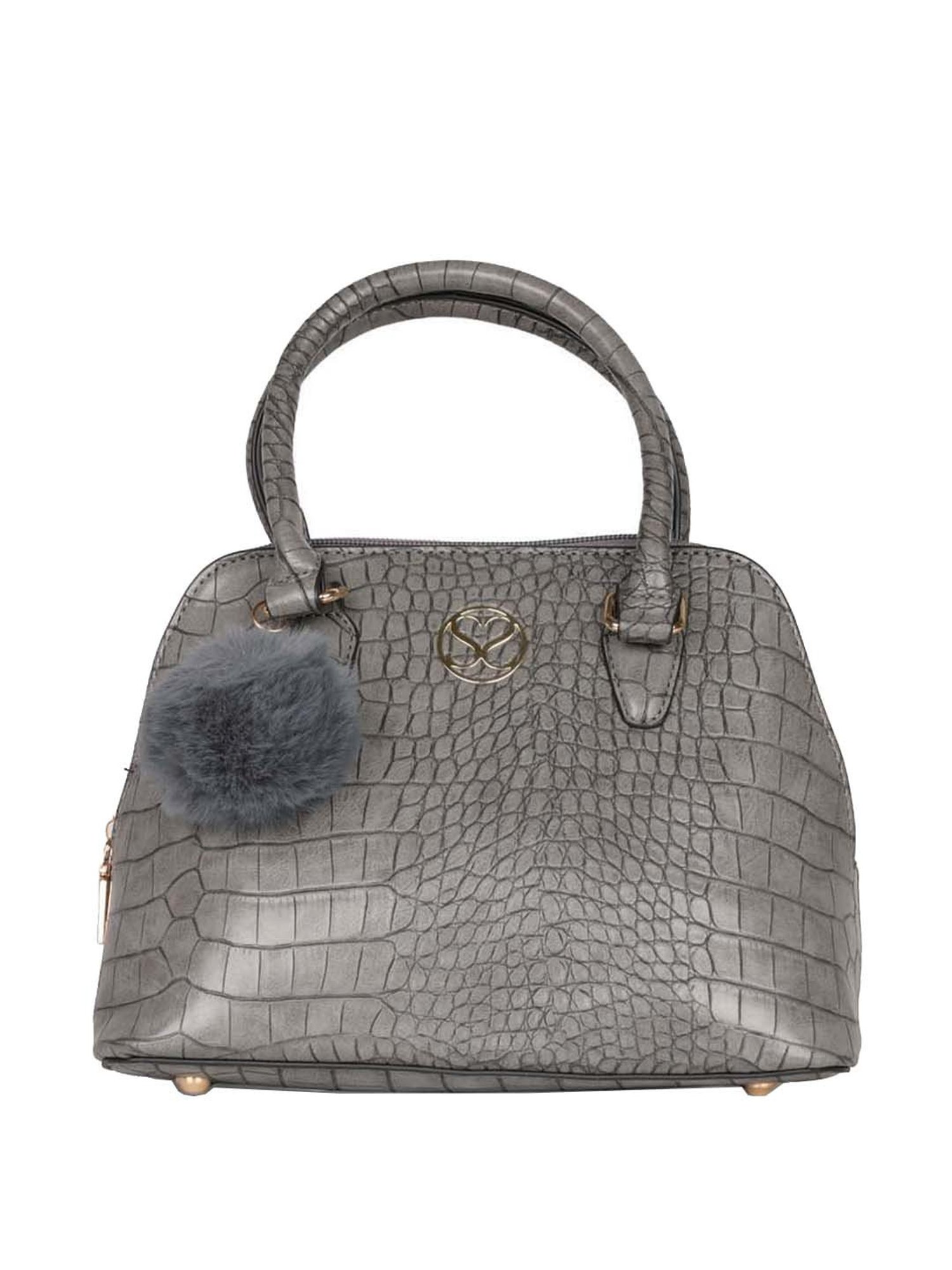 Sugarush Ximena Grey Textured Medium Handbag