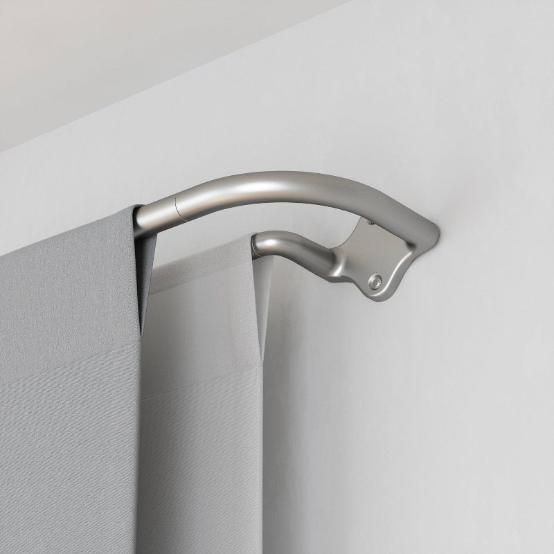 88"-120" Double Dusk Curtain Rod Nickel - Loft by Umbra