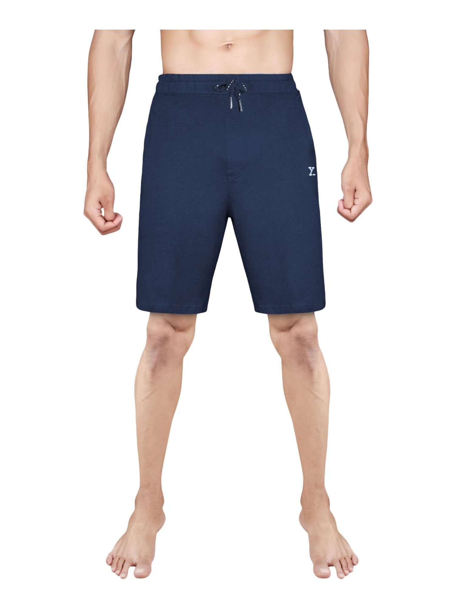 XYXX Blue Cotton Regular Fit Shorts
