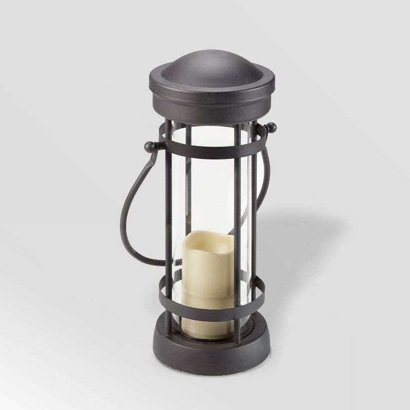 16" Revere LED Candle Outdoor Lantern Brown - Smart Living