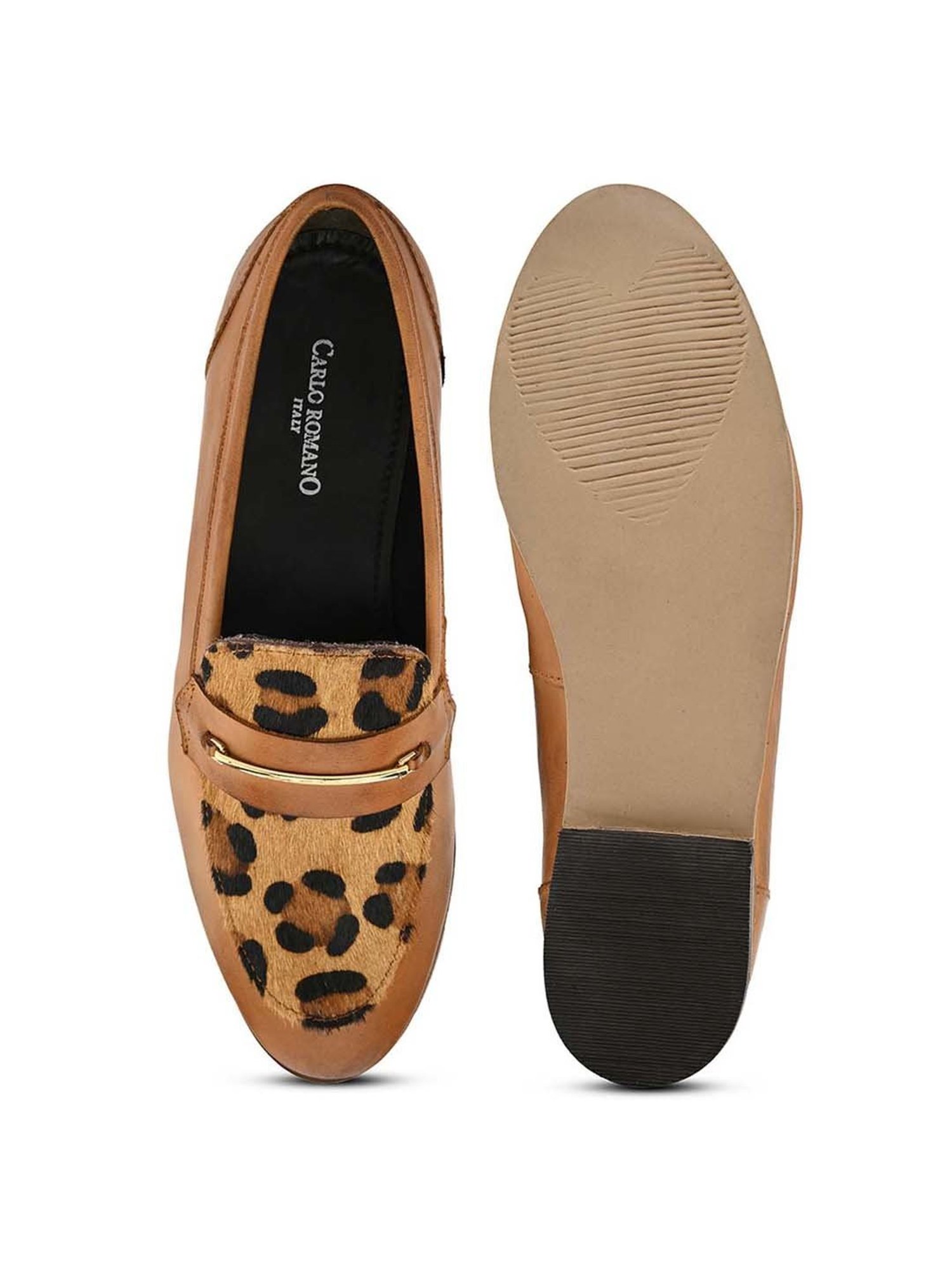 Carlo Romano Women's Tan Casual Loafers