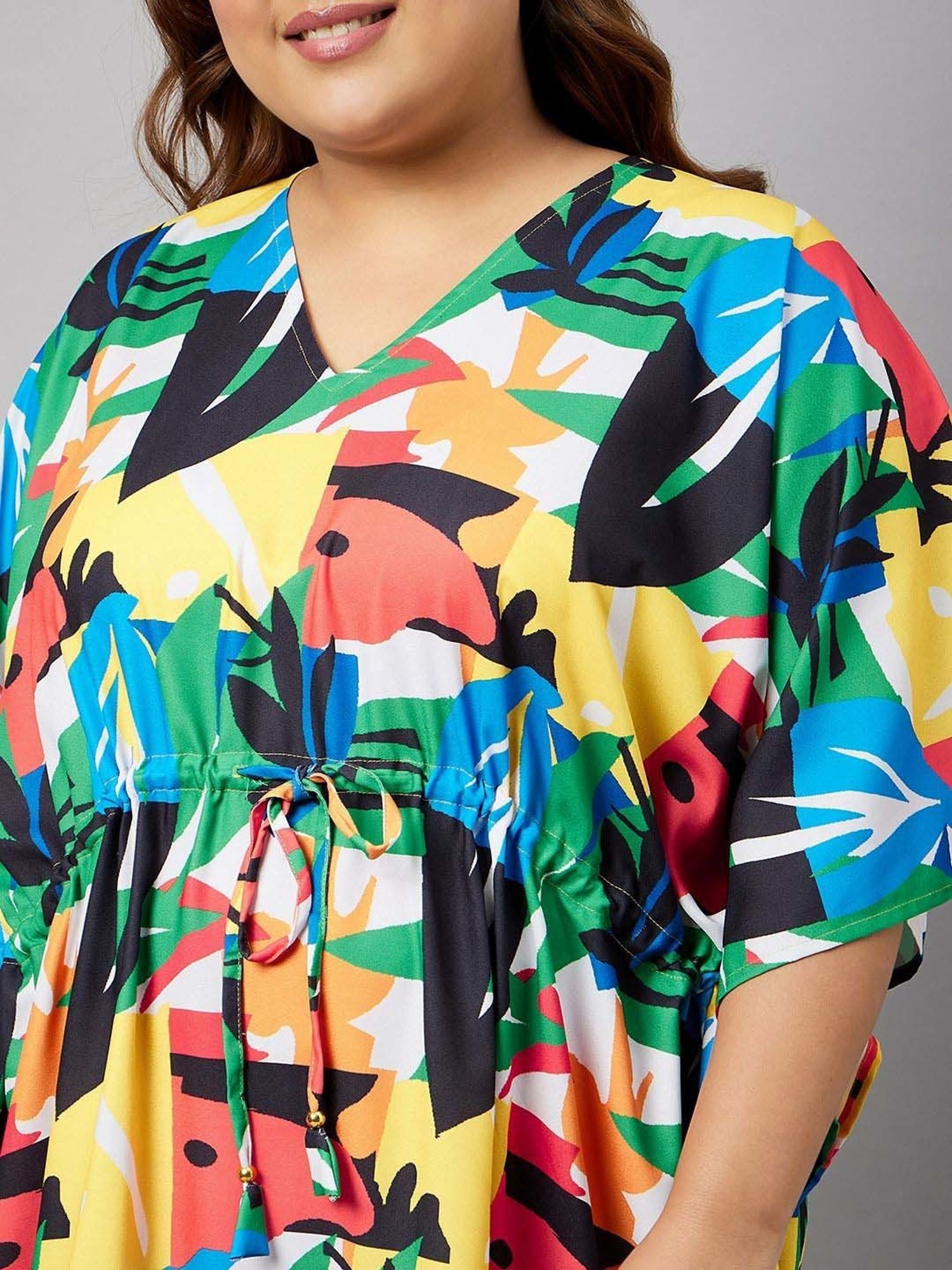 Secrets By ZeroKaata Multicolored Printed Kaftan