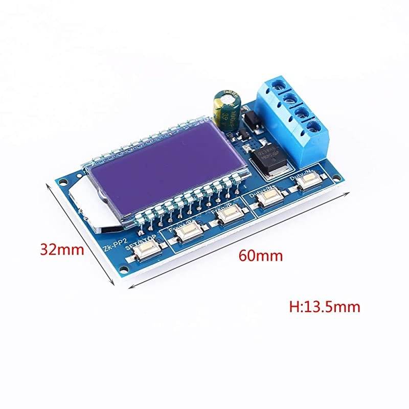 Signal Generator 8A Driver Module for Motor/Lamp 1-Channel 1Hz-150KHz Dual Mode LCD PWM Pulse Frequency Duty Cycle Adjustable Module