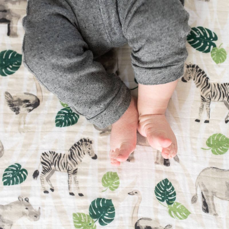 Bebe au Lait Muslin Crib Sheet Jungle