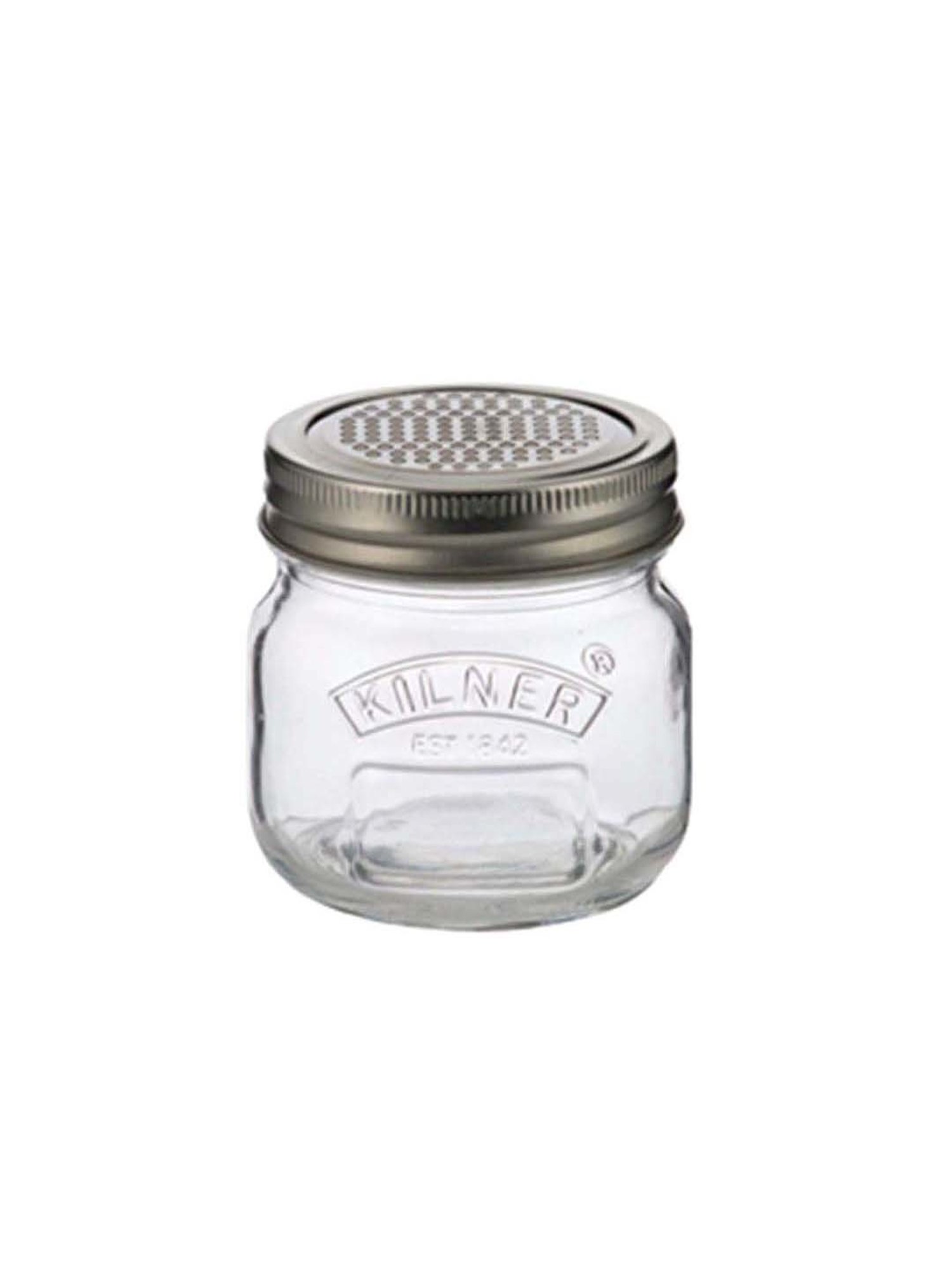 Kilner Transparent Glass Storage Jar With Fine Grater Lid (0.25 L)