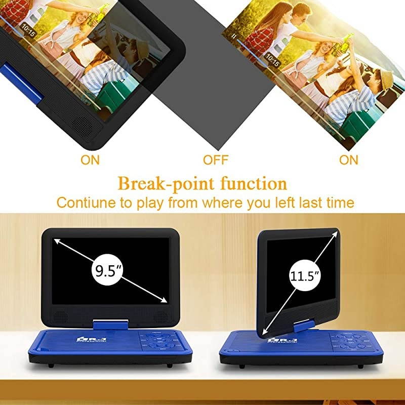 Hard Carrying Travel Storage Case, for DBPOWER 10.5" Portable DVD Player (Black-New Version)