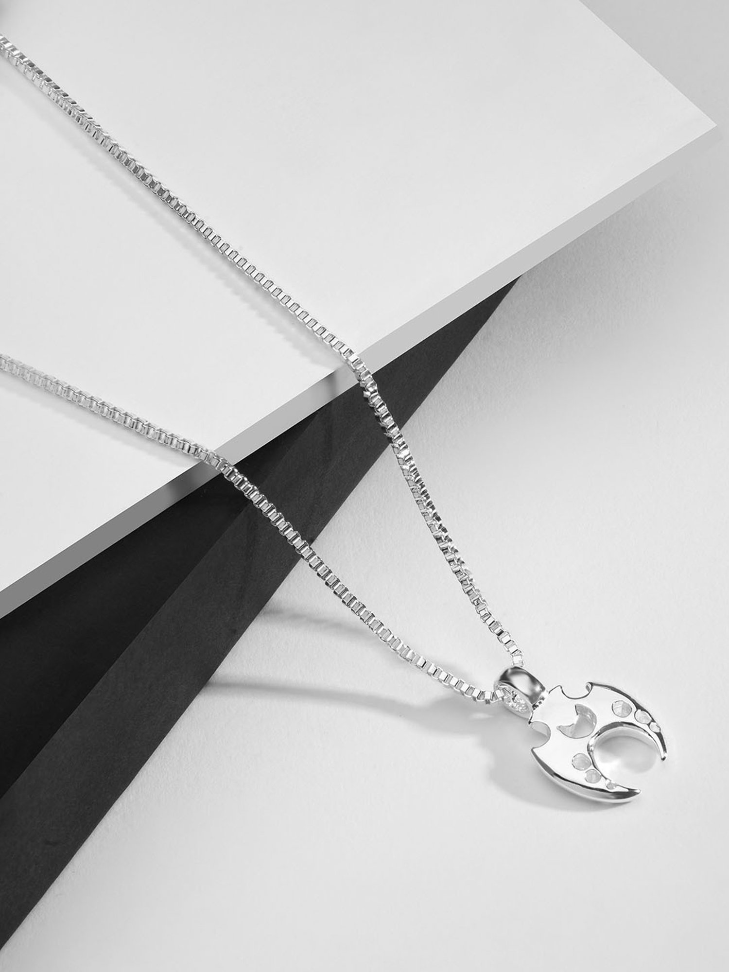 The Bro Code Silver-Plated Quirky Pendant Necklace for Men