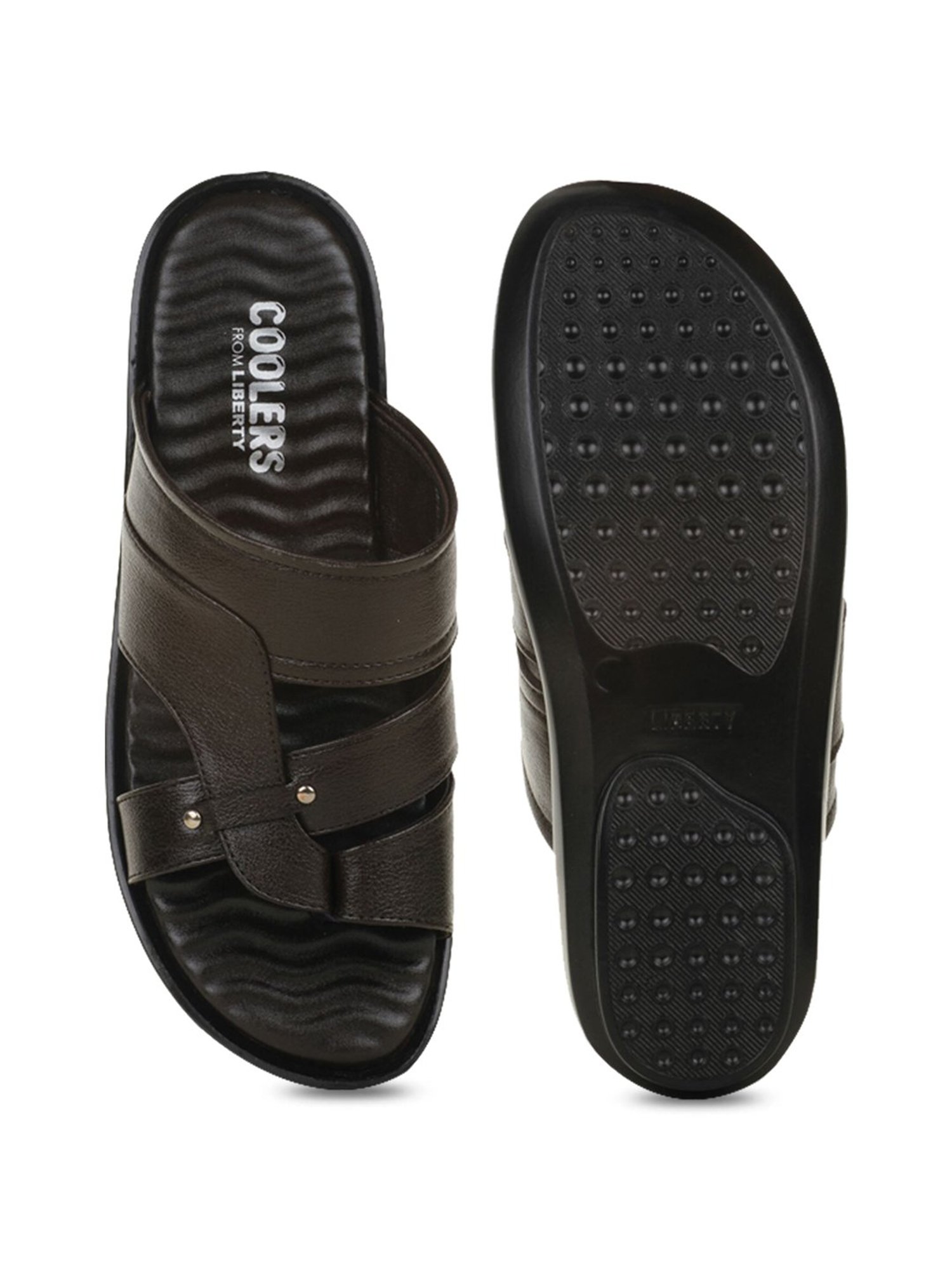 Coolers by Liberty Men's Brown Toe Ring Sandals