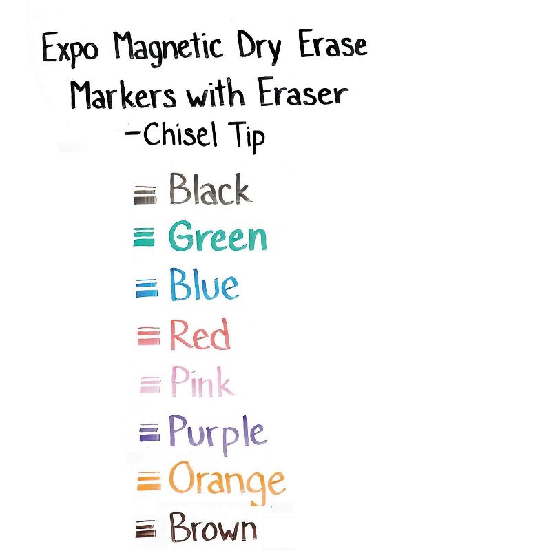 EXPO Magnetic Dry Erase Marker Chisel Tip Assorted 8/Pack 1944741