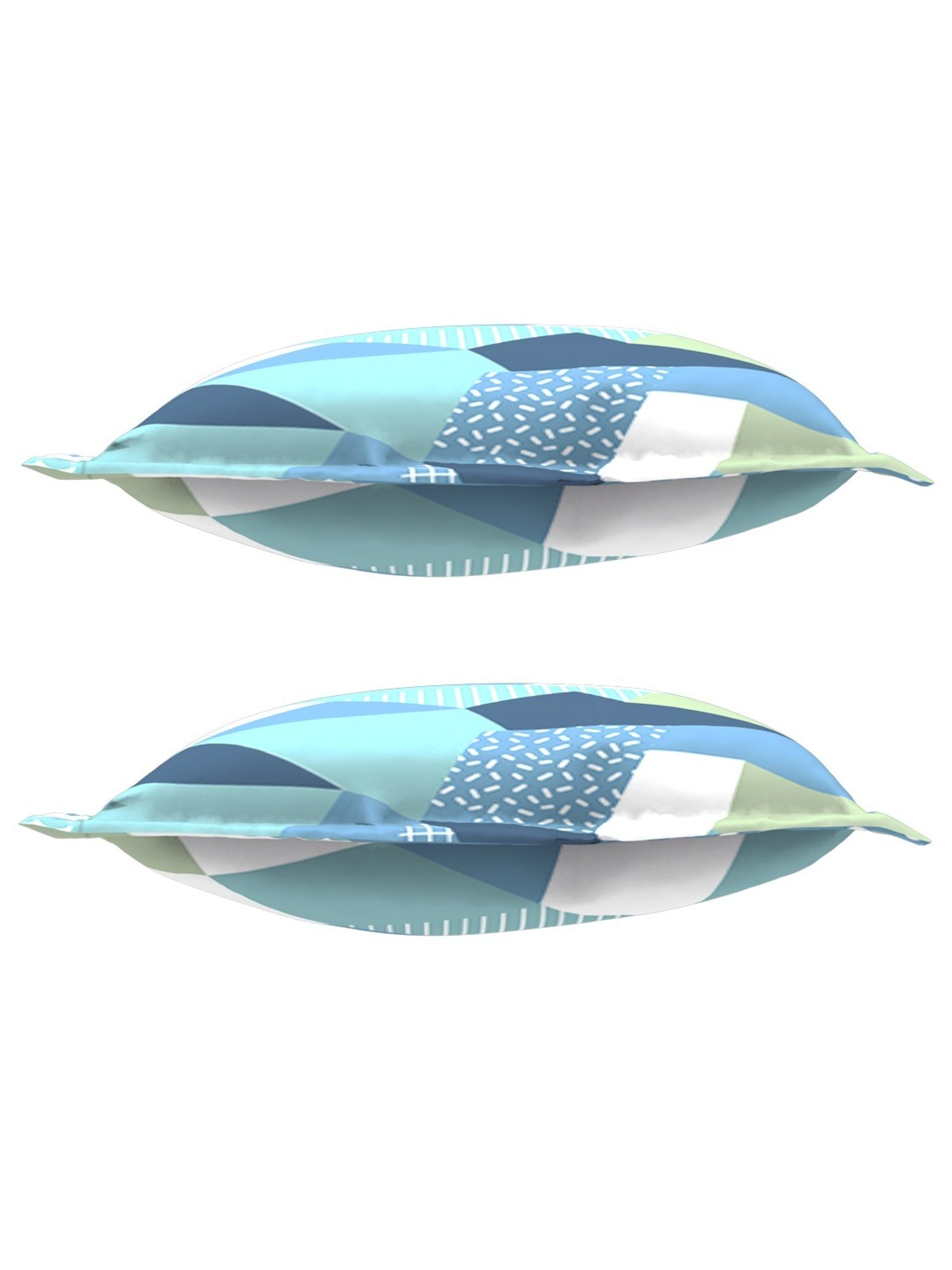 Petal Home Origami Abstract Multicolor 300 TC Cotton Pillow Covers - Set of 2