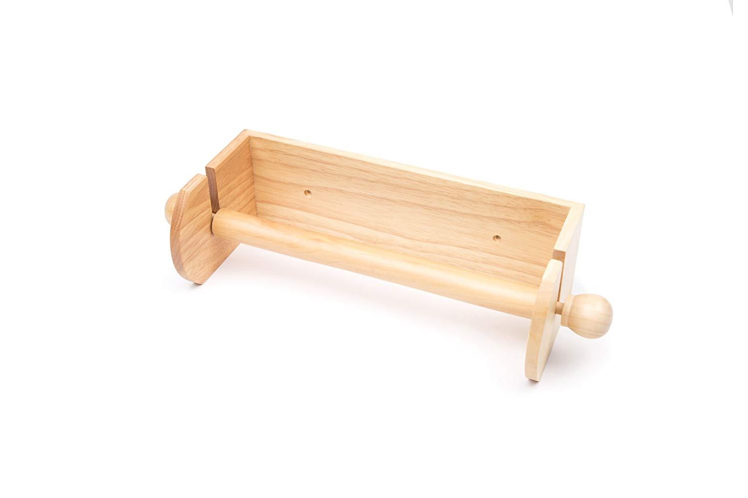 Fox Run 4090 Wood Paper Towel Holder, 5.5 x 9", Tan