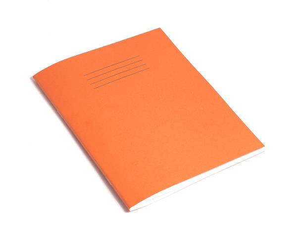 Rhino Exercise Book, 9 x 7 Inches, 80 page, 8mm ruled lines with margin, OrangeCover  (Pack of 10)