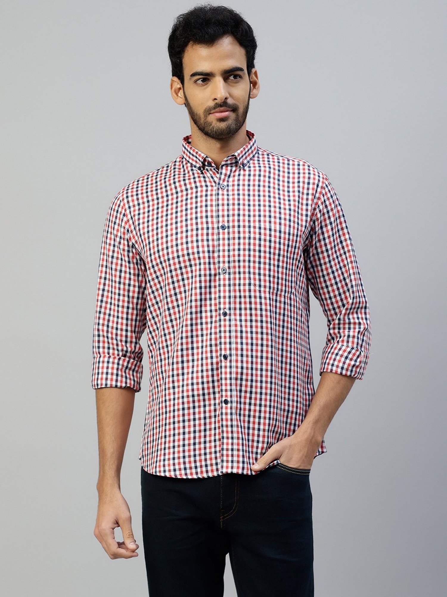 Don Vino Multicolor Slim Fit Check Shirt