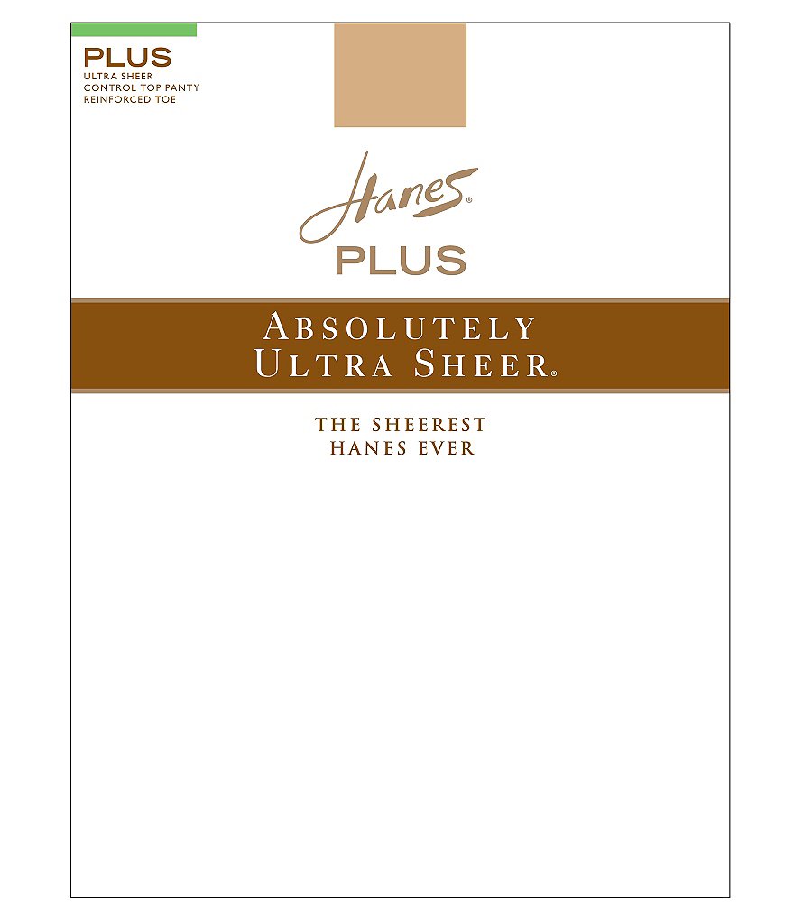 Hanes Plus Sheer Control Top Pantyhose