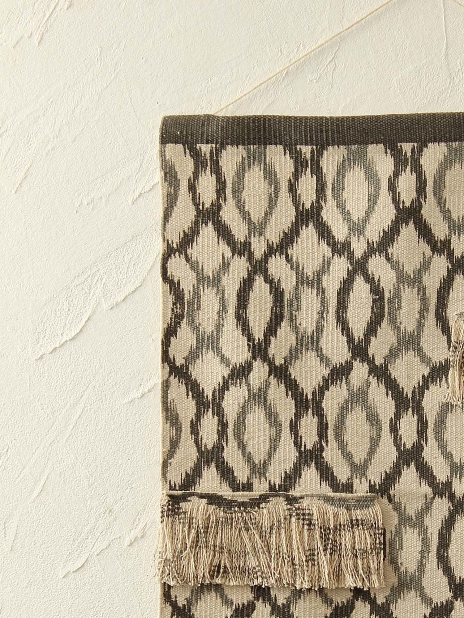 House This Laher Grey & Ivory Cotton Wall Hanging - Set of 1