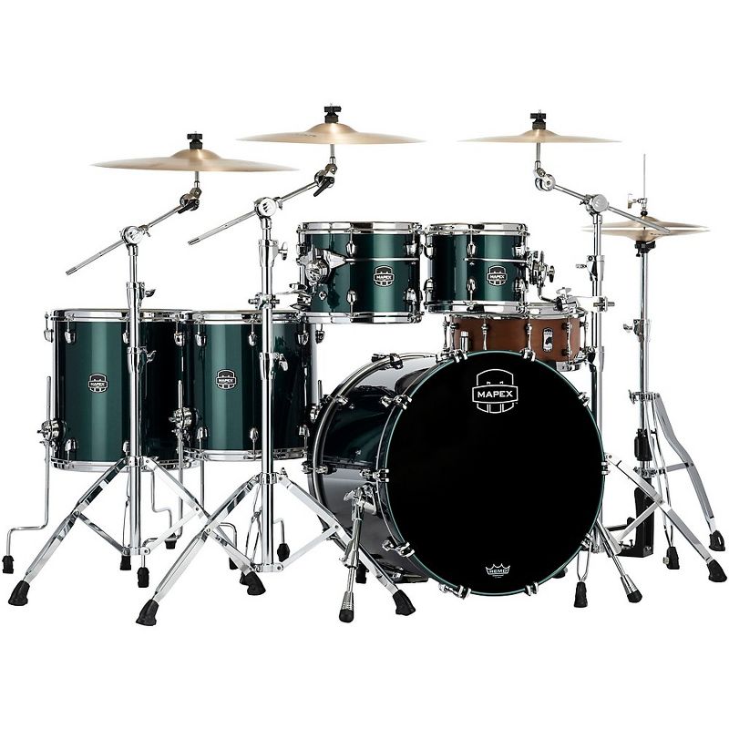 Mapex Saturn Evolution Workhorse Maple 5-Piece Shell Pack with 22 in. Bass Drum Brunswick Green
