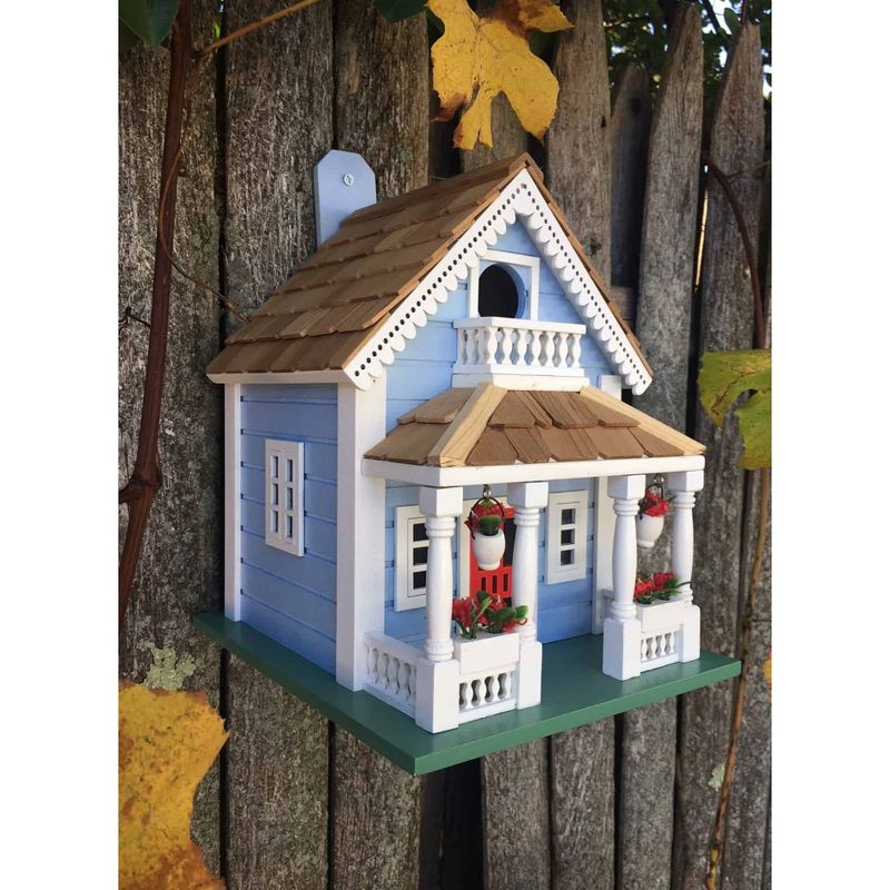 Home Bazaar HB-9520 Orleans Cottage Decorative Hanging Nest Birdhouse, Blue