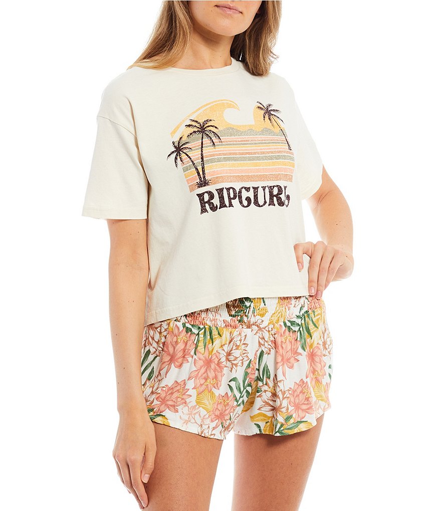Rip Curl Short-Sleeve Sweet Horizon Graphic Crop Tee