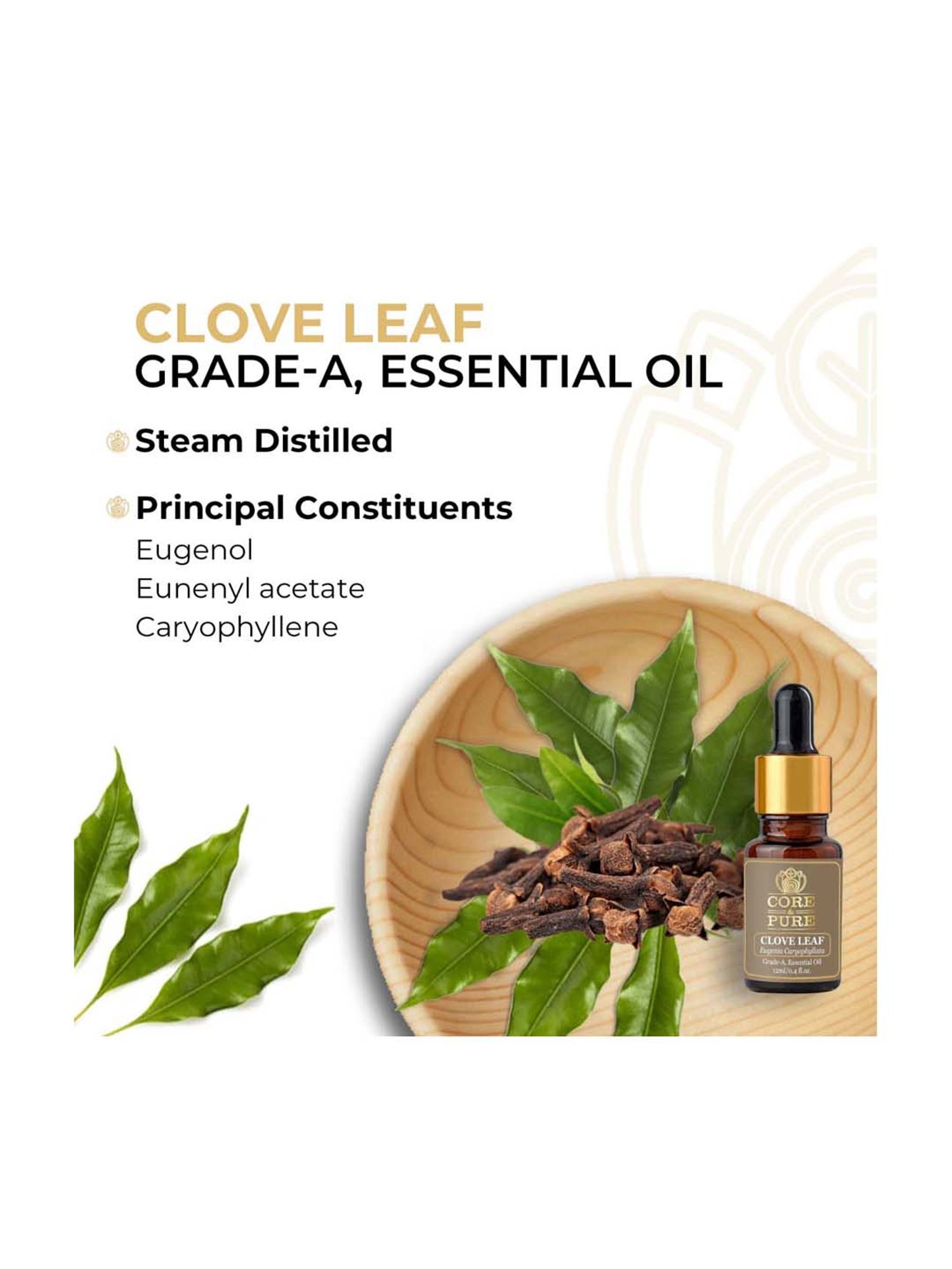 CORE & PURE Clove Leaf Essential Oil - 12 ml