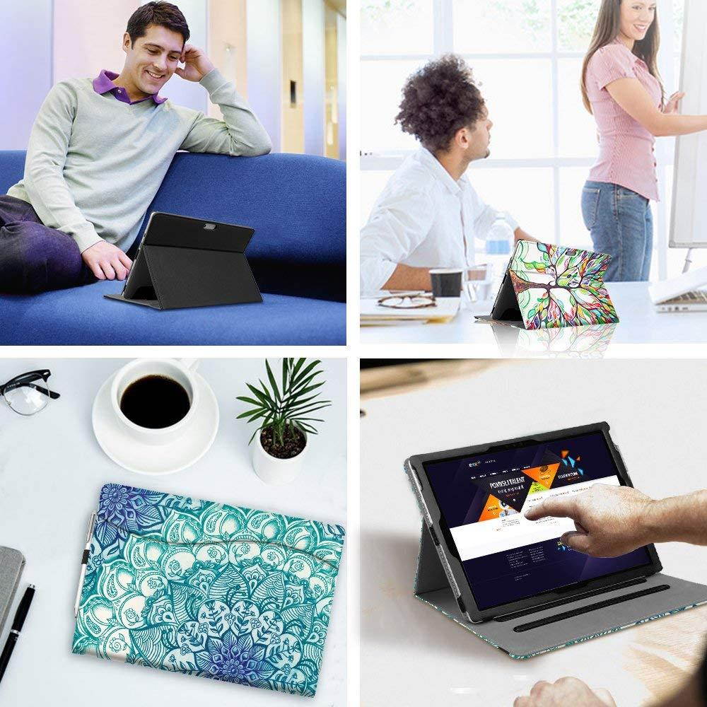 Fintie Case for Surface Pro 6, Multi-Angle Viewing Folio Stand Cover w/Card Pocket for Microsoft Surface Pro 6 / Surface Pro (5th Gen) / Pro 4 3, Compatible with Type Cover Keyboard (Rose Gold)