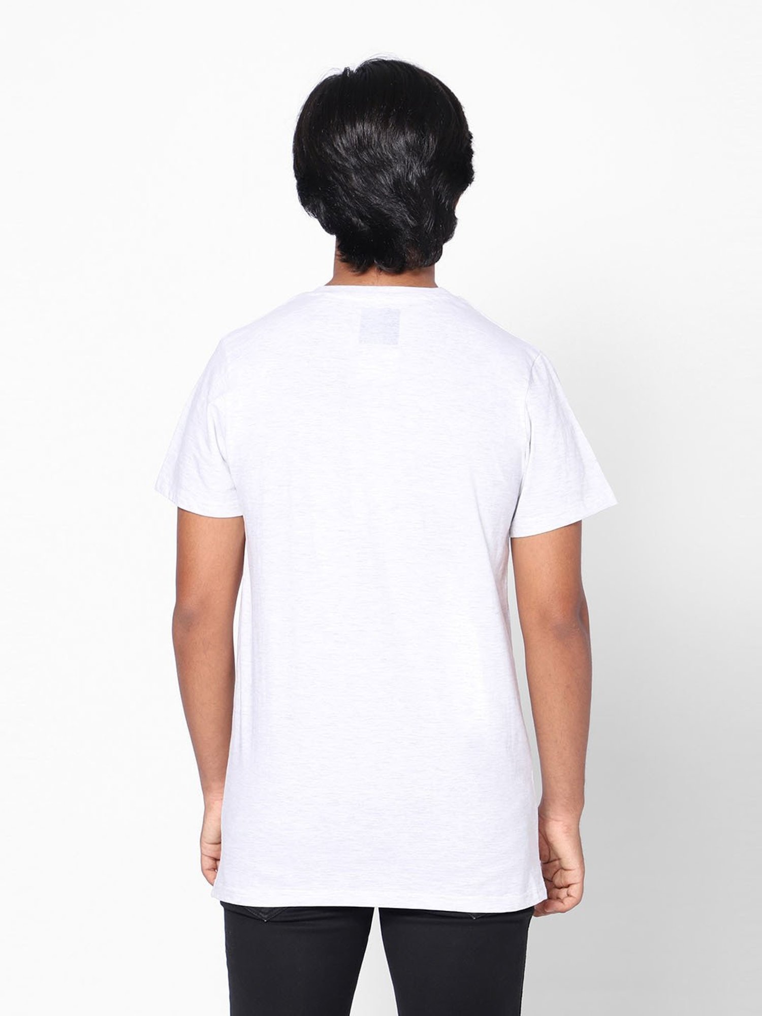 TeenTrums Boys White Printed T-Shirt