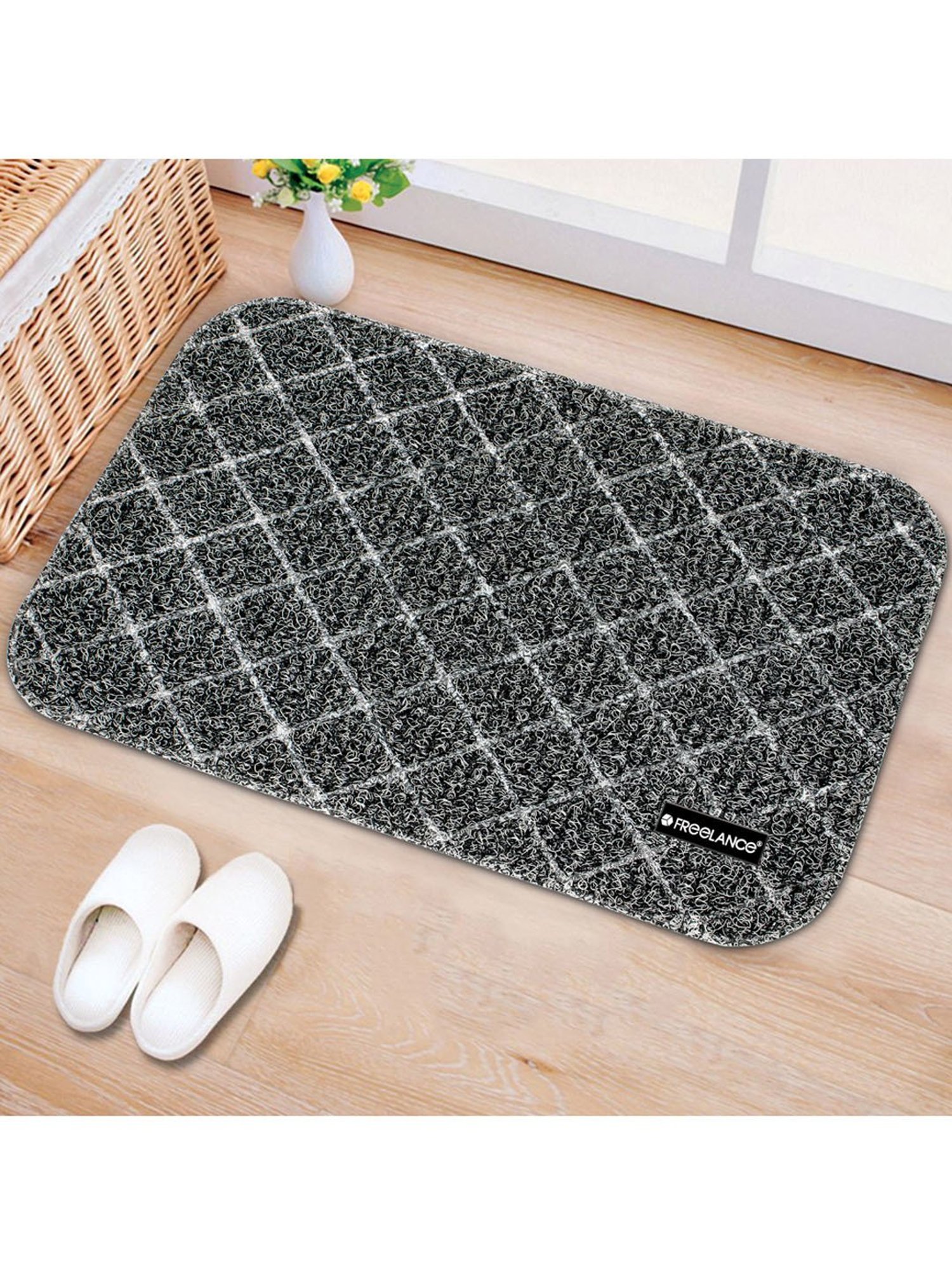 Freelance Grey PVC Set of 1 Door Mats