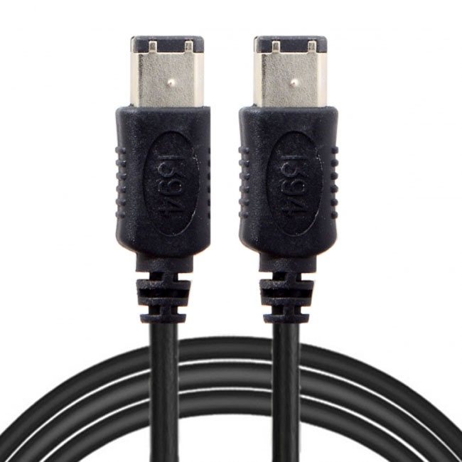 FVH 6 PIN / 6PIN FireWire 400 - FireWire 400 6-6 ilink Cable IEEE 1394 1.8m Black FW-016 CA-017