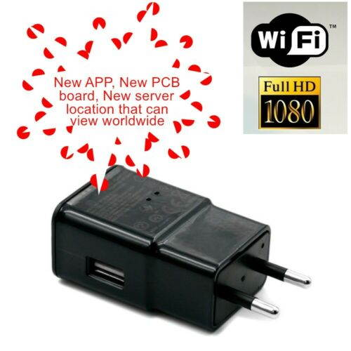 HD 1080P WIFI Security Mini Spy Hidden Camera Wall Charger IP Camera Plug APP Control US Plug