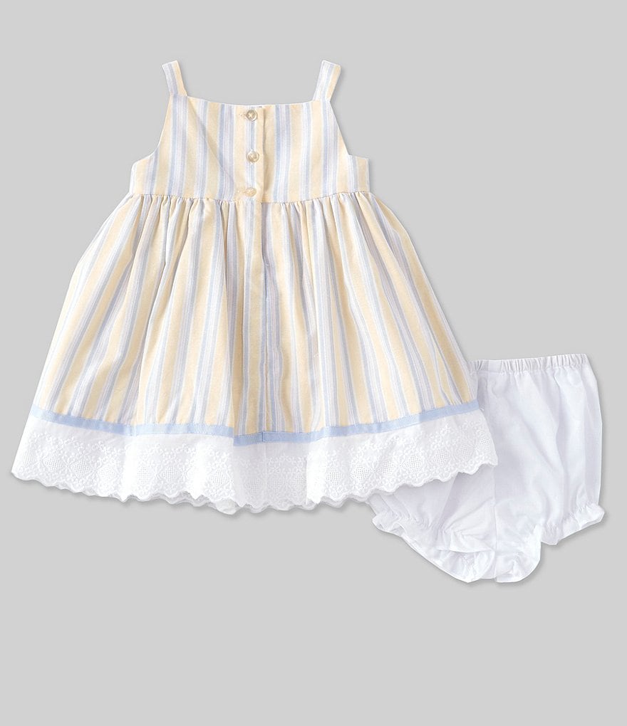 Laura Ashley Baby Girls 12-24 Months Striped Fit-And-Flare Dress