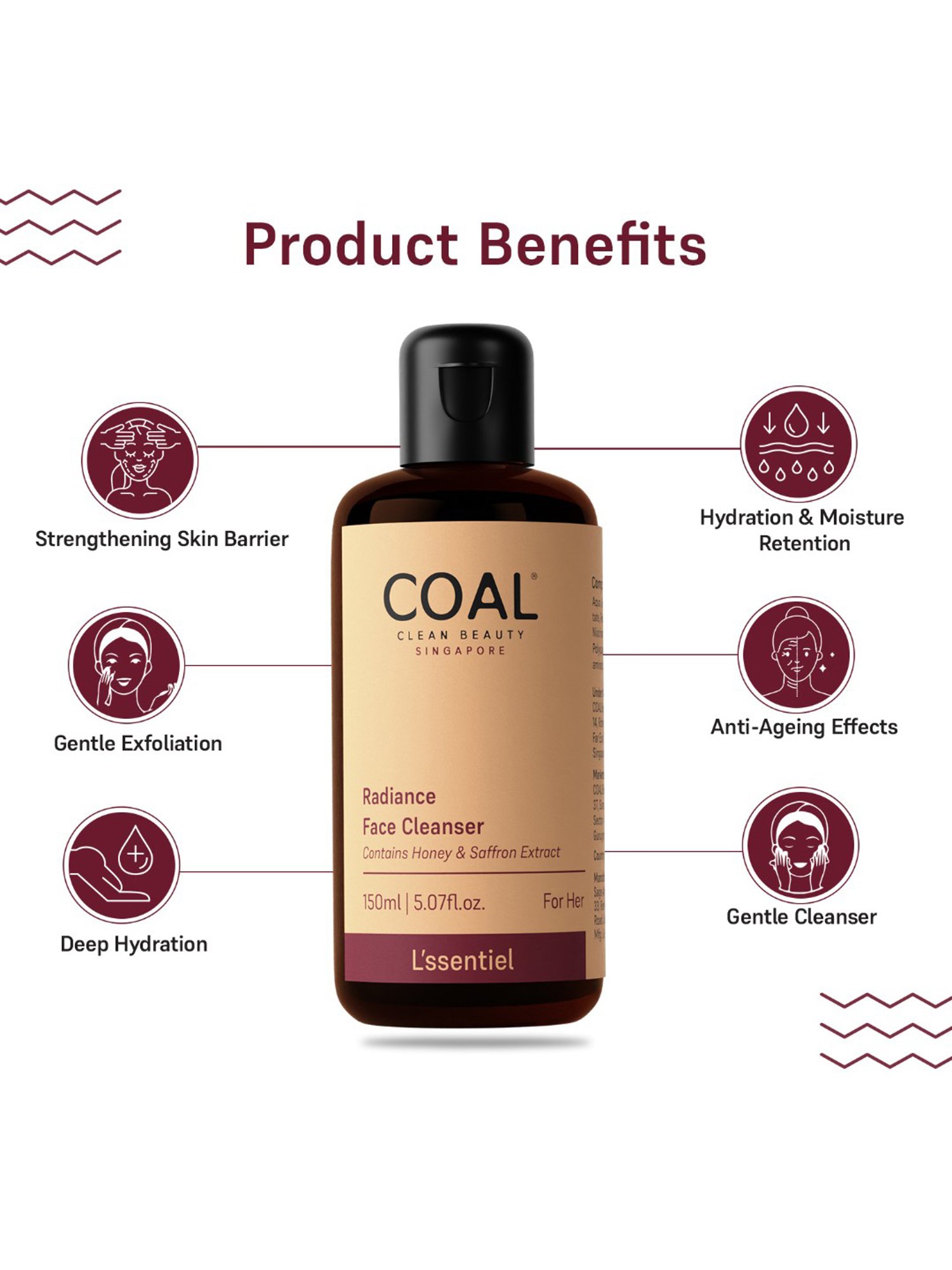 COAL Clean Beauty Radiance Face Cleanser - 150 ml