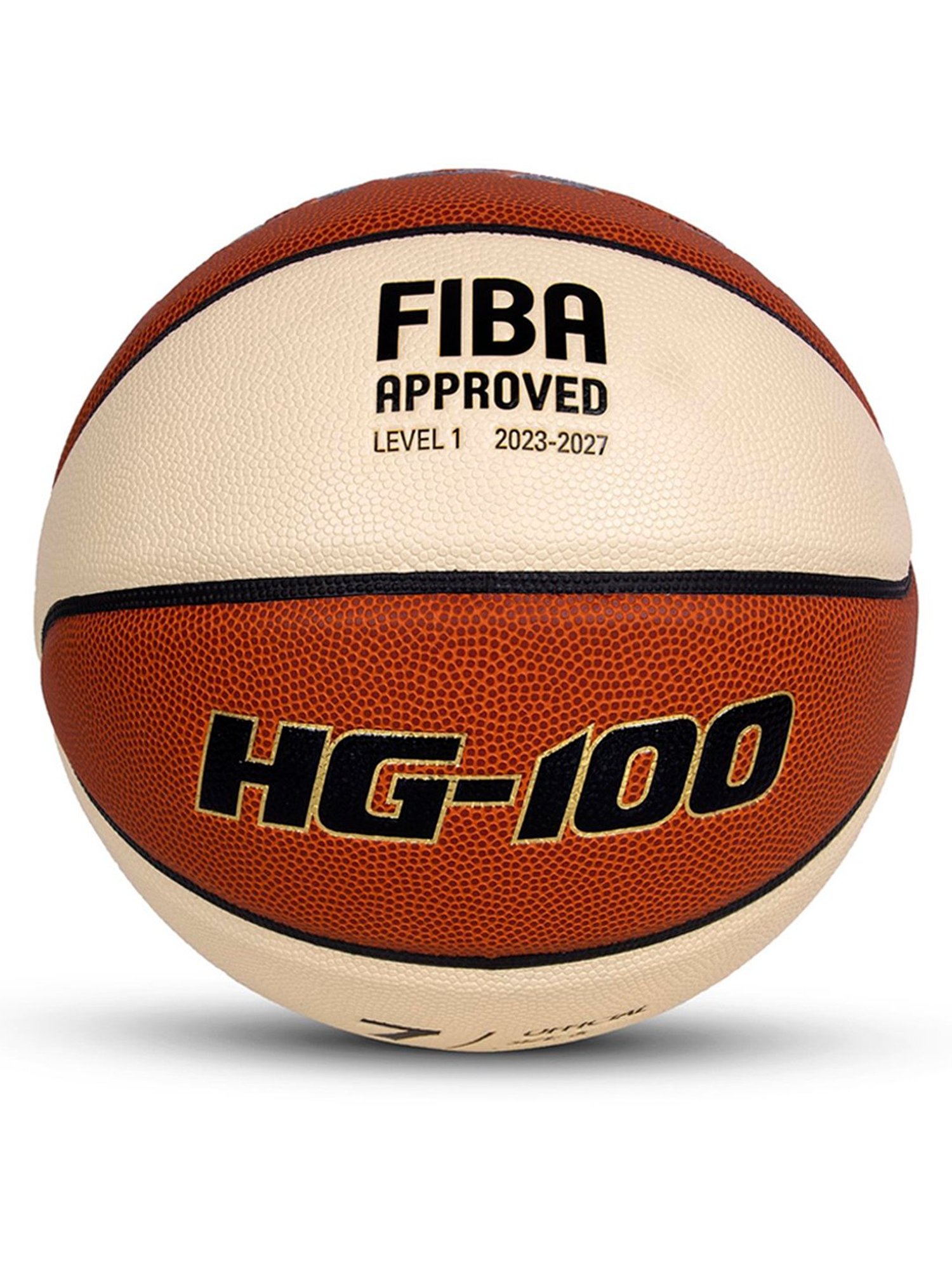 Vector X HG-100 Federation of India FIBA Level 1 Approved Premium Basketball (Brown & Cream) Size -6