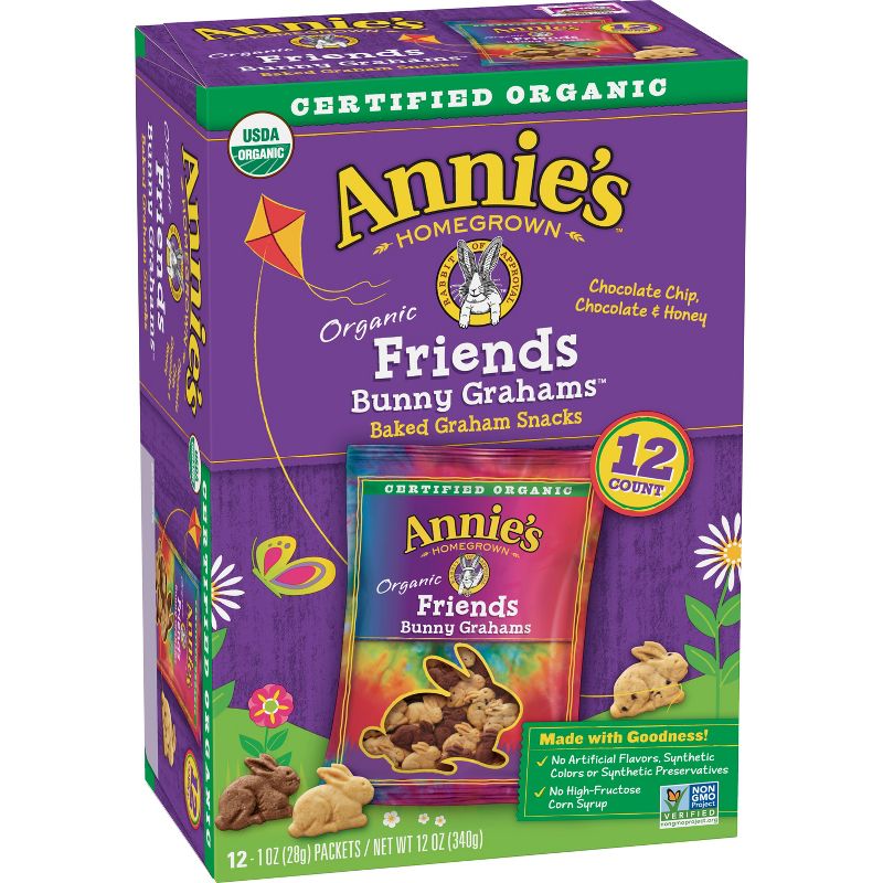 Annie's Friends Bunny Organic Grahams Baked Snacks - 12oz