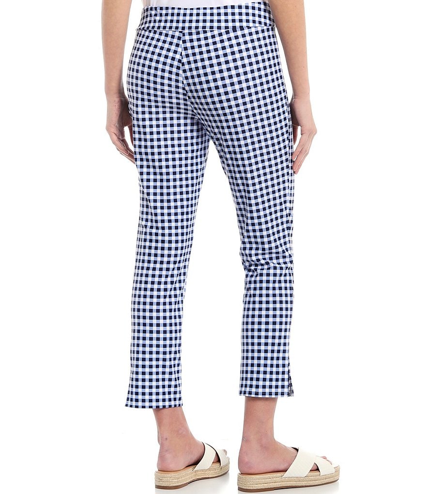 Jude Connally Lucia Print Ponte Knit Pull-On Ankle Pants