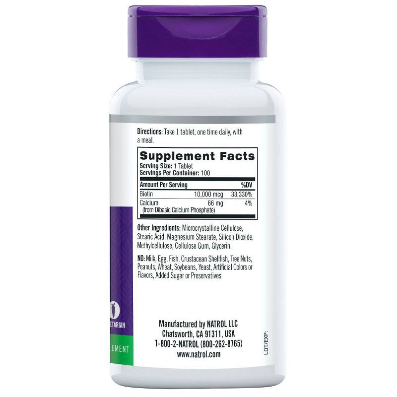 Natrol Biotin Beauty 10000mcg Tablets - 100ct