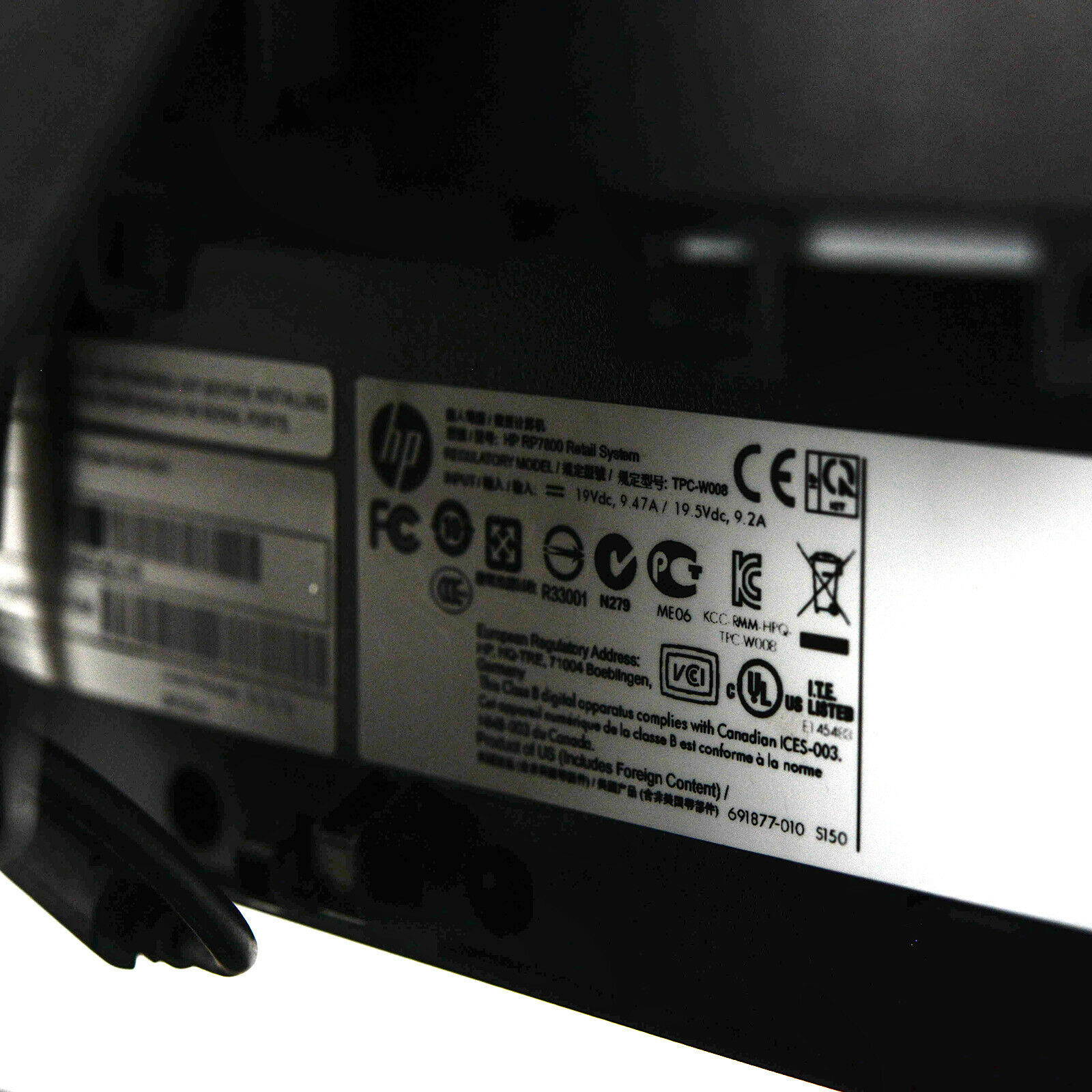 Elo E416342 X-Series 20" All-in-One Touchscreen Computer (Rev B), Core i5, 128GB SSD, 8GB RAM, POS Ready 7 - Black