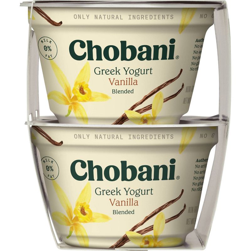 Chobani Vanilla Blended Non-Fat Greek Yogurt - 4pk/5.3oz