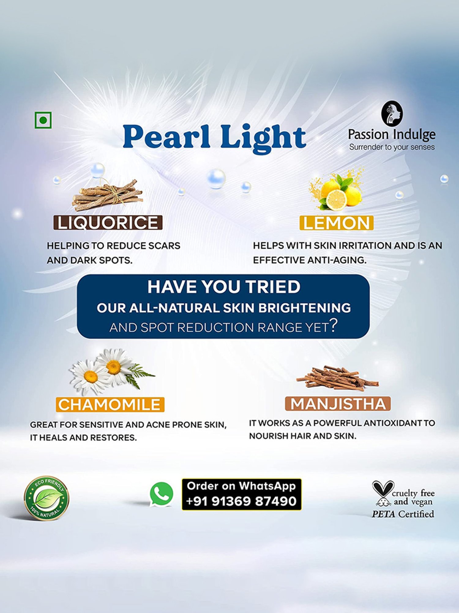 Passion Indulge Pearl Light 7 Star Skin Brightening Silver Facial Kit