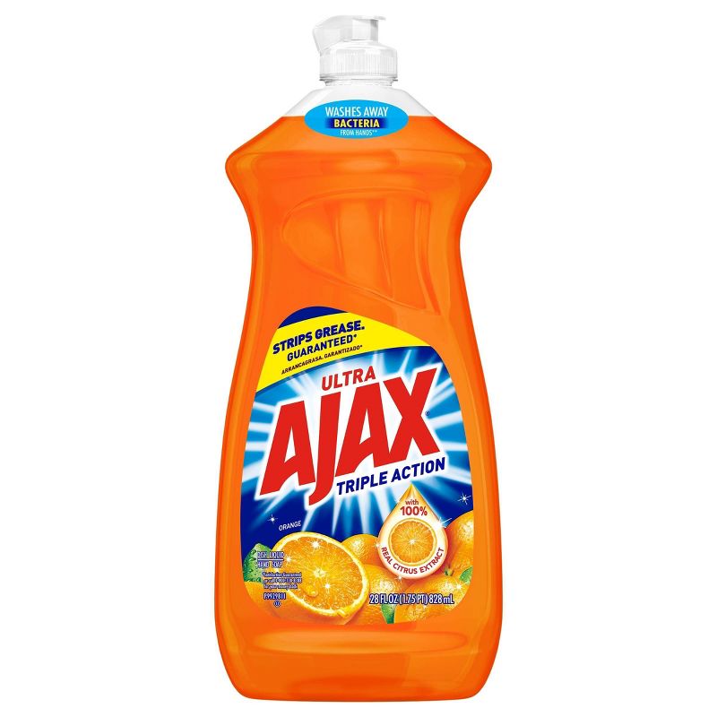 Ajax Ultra Triple Action Liquid Dish Soap - Orange - 28 fl oz