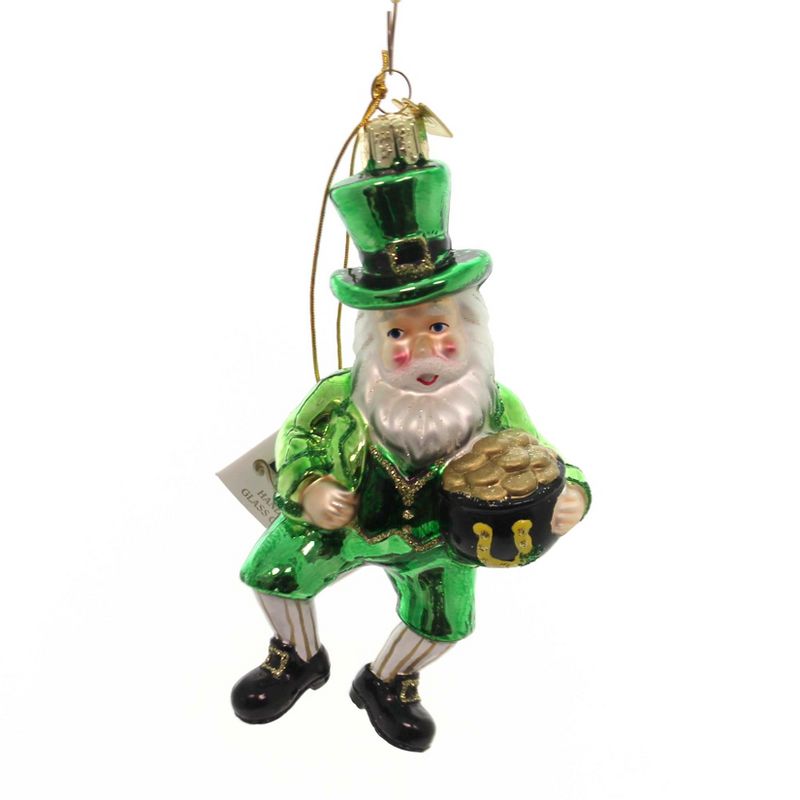 Holiday Ornaments 5.5" Irish Santa Noble Gems Hand Crafted  -  Tree Ornaments