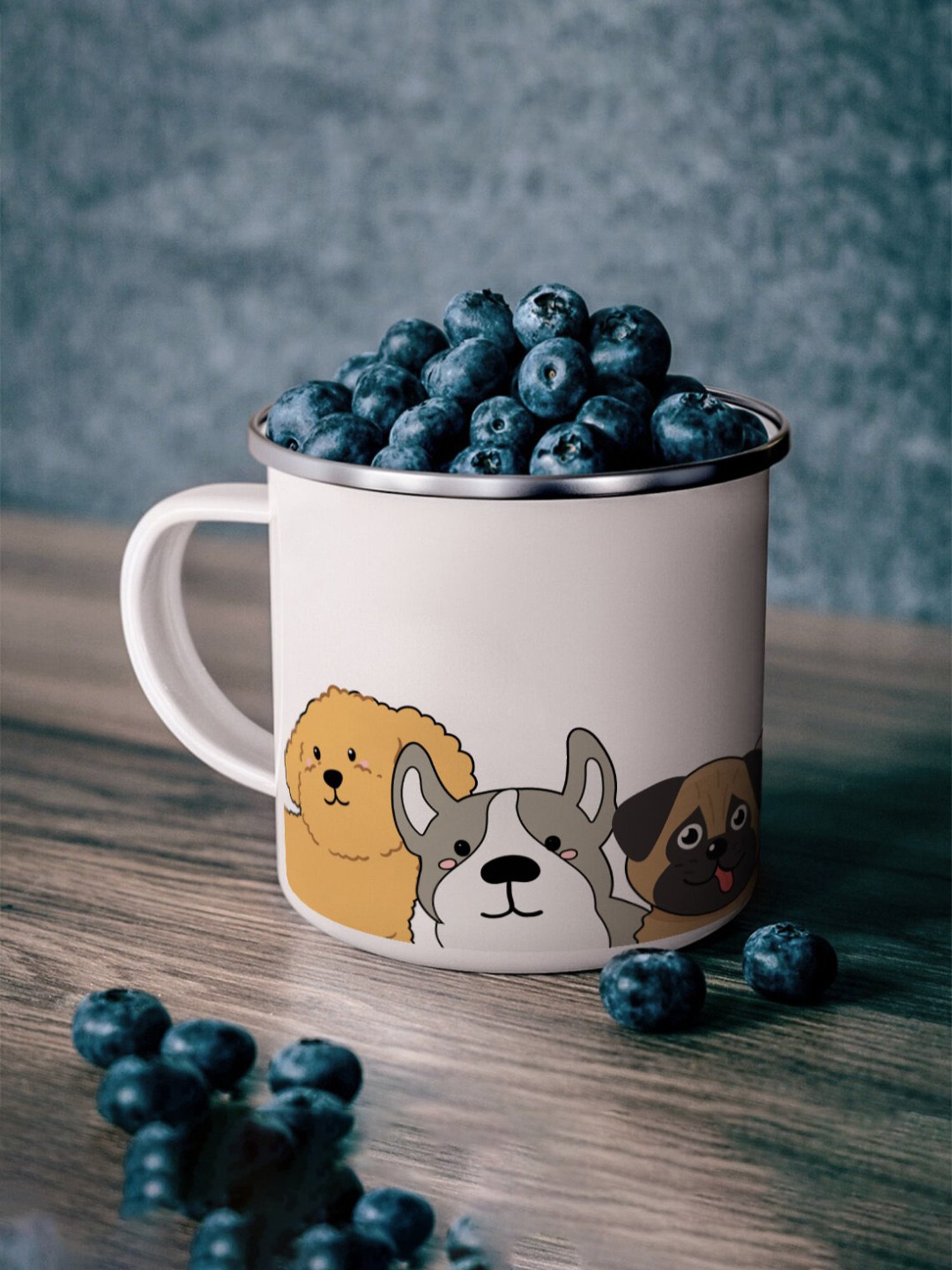 Gathari Enamel White Stainless Steel Coffee Mug