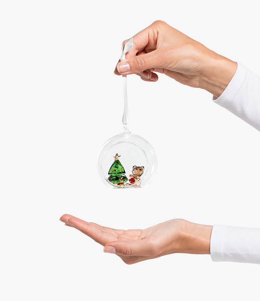 Swarovski Crystal Ball Christmas Scene Ornament